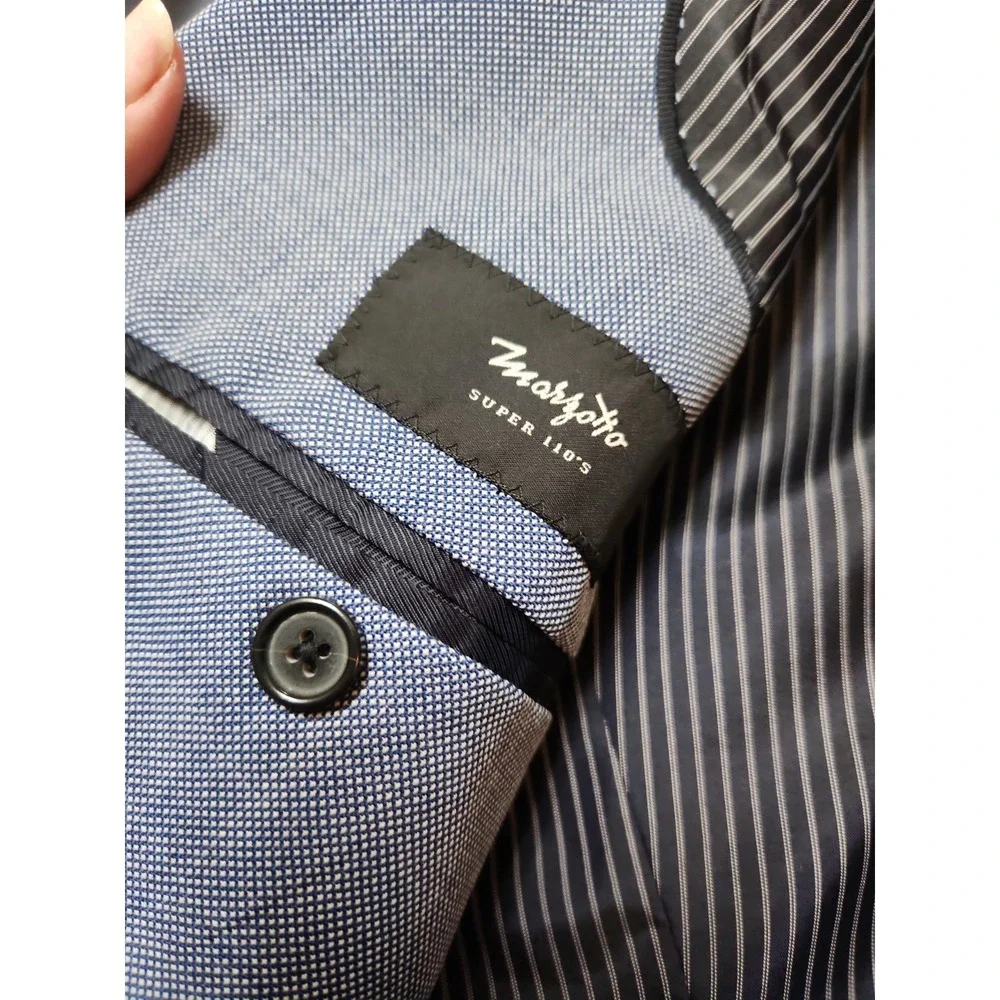 Banana Republic Standard Fit Marzotto Super 110s Italian Wool Blue Jacket 38R